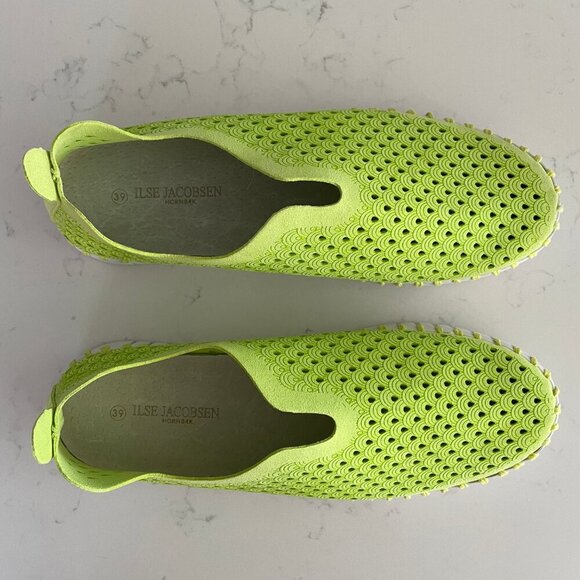 Ilse Jacobsen Hornbak Tulip Casual Comfy Slip On Shoes Lime Green Sz 39 NWOT - Picture 2 of 11